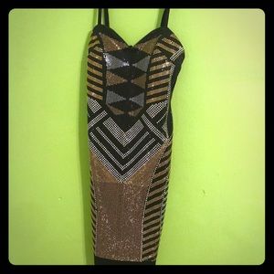 Rhinestone bodycon dress
